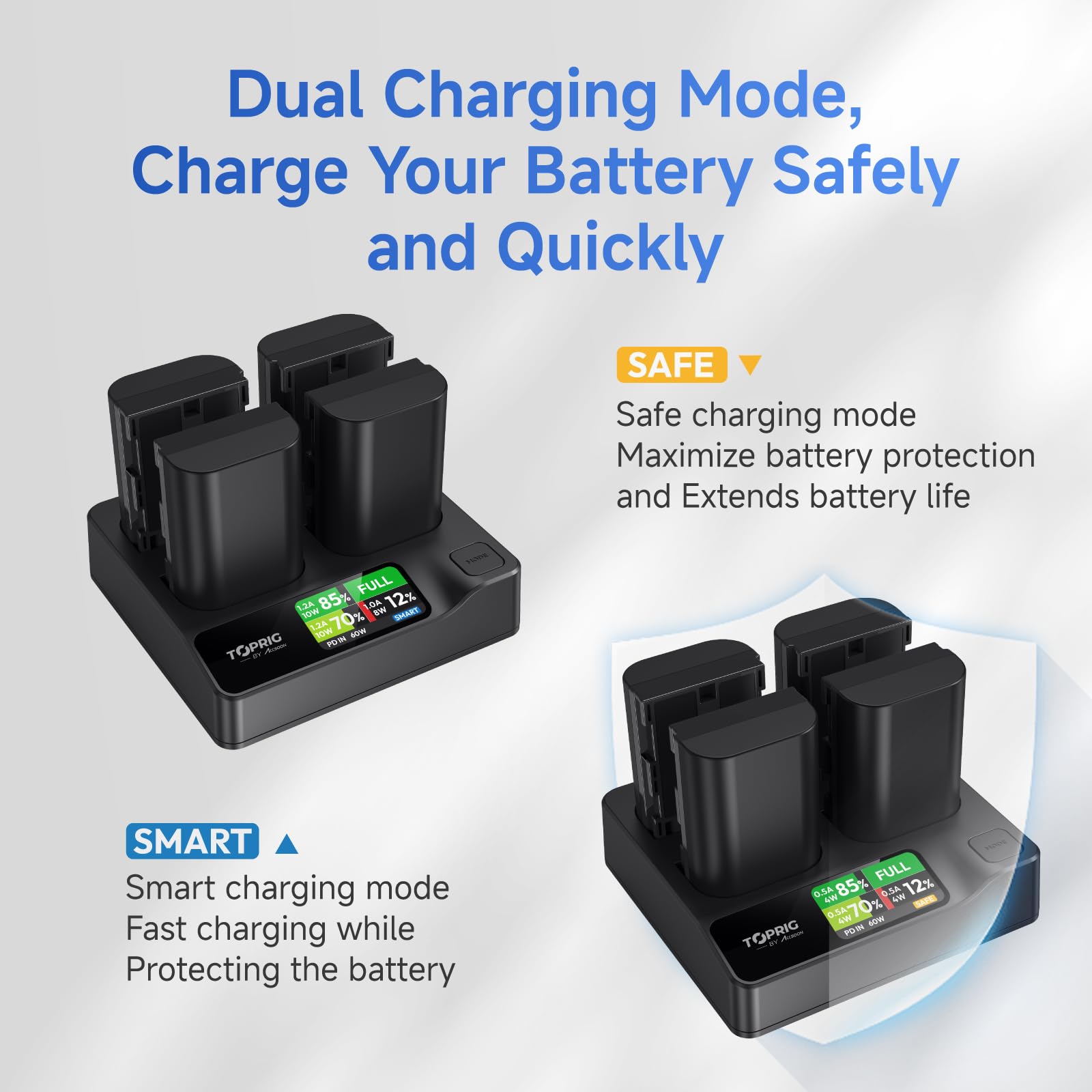 Accsoon Toprig LP-E6 chargeur batterie 4 canaux PD60W