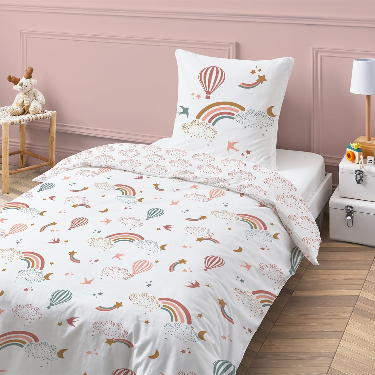 Levasseur Kids parure lit enfant coton arc-en-ciel 2 pièces