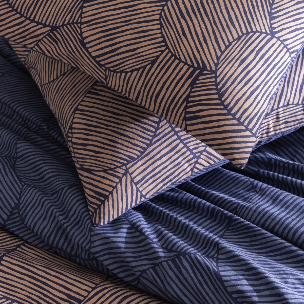LEVASSEUR Ninon parure de lit coton bleu 240x220cm imprime