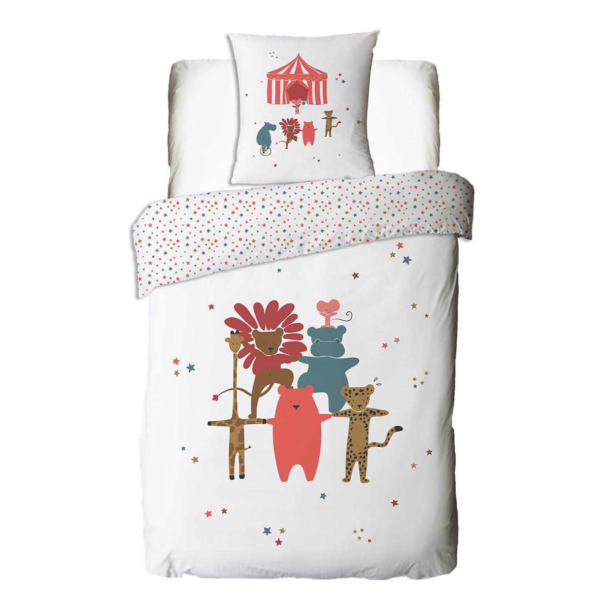 Future Home Kids Parure de Lit 140x200 Cirque Garçon Coton