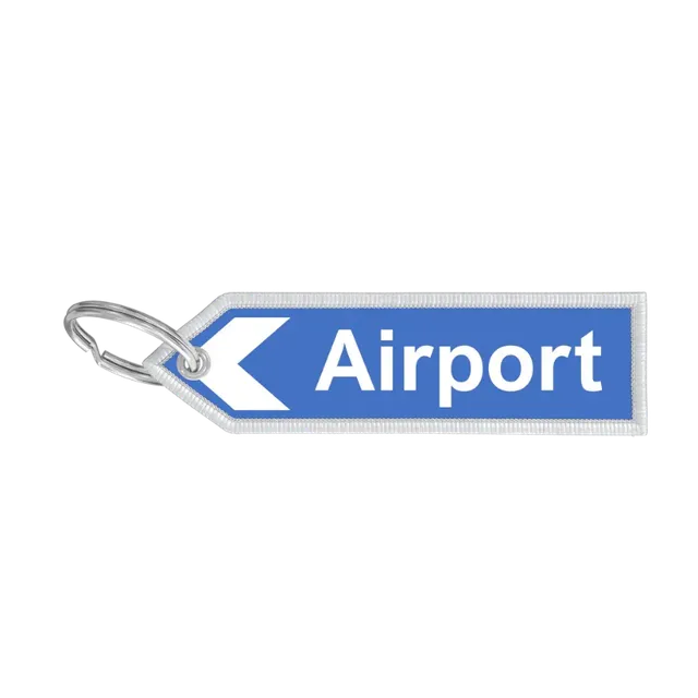 Airport porte-clés flamme bleue Airport tissu 10 cm