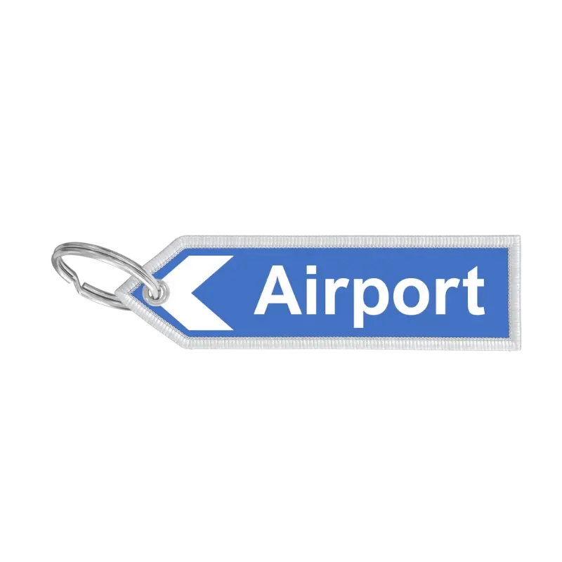 Airport porte-clés flamme bleue Airport tissu 10 cm