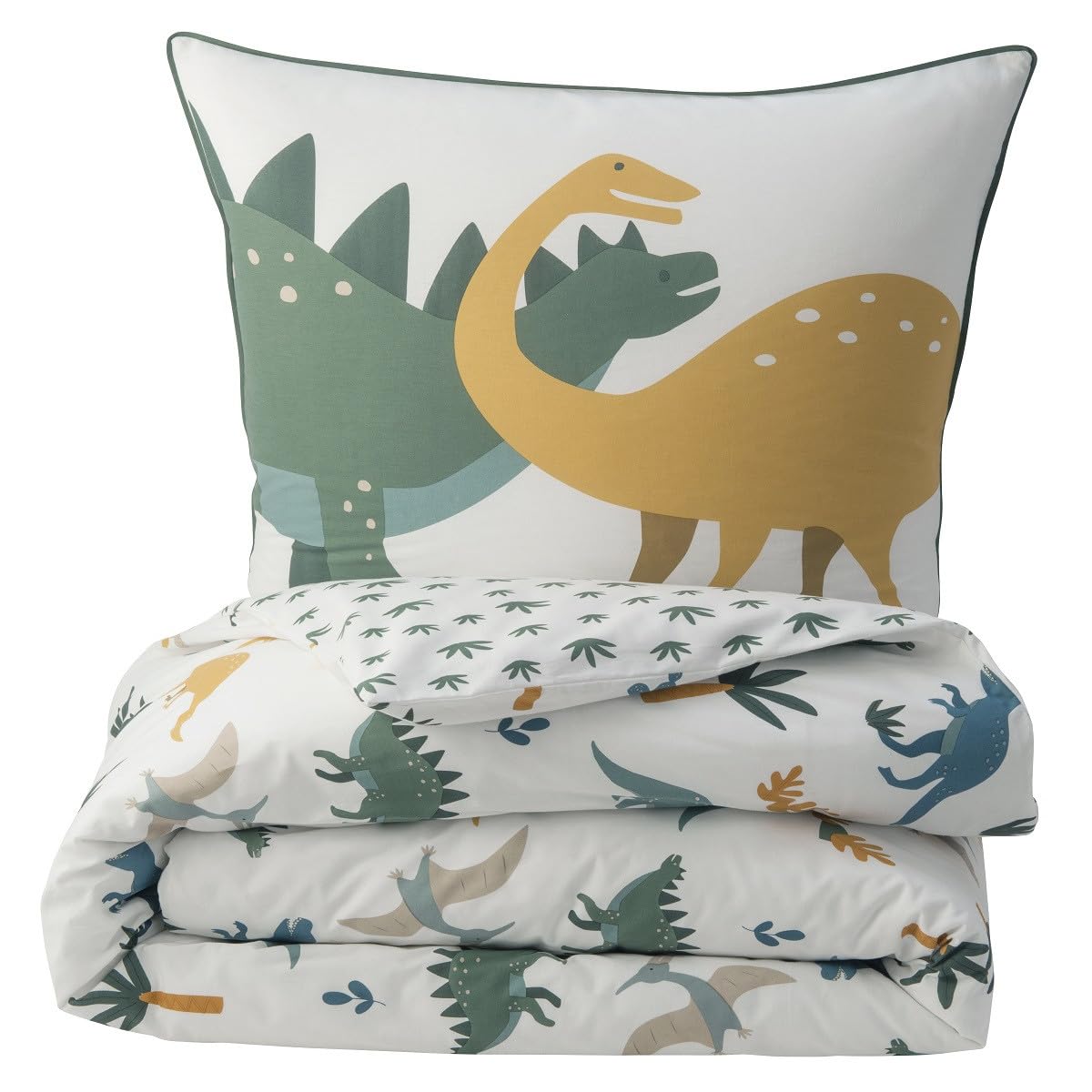 LEVASSEUR Kids parure lit dinosaure 140x200cm coton 2 pièces