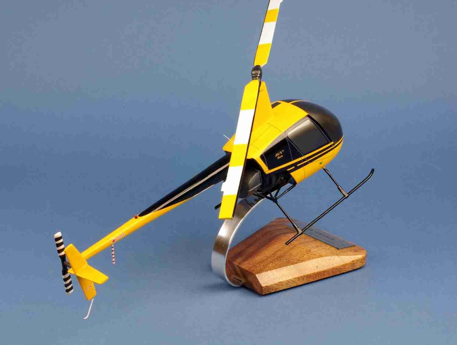 Robinson R-22 Beta maquette bois 1/18 déco
