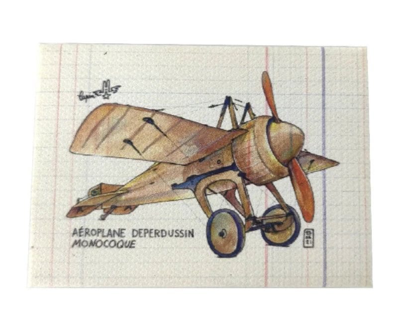 La Boutique du Pilote Cadeaux Magnet Deperdussin Lapin toile 7x5cm