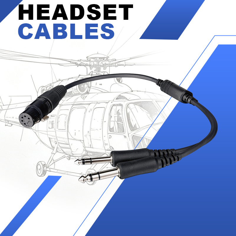 R Spider Headset Adapter Airbus XLR vers GA double jack avion