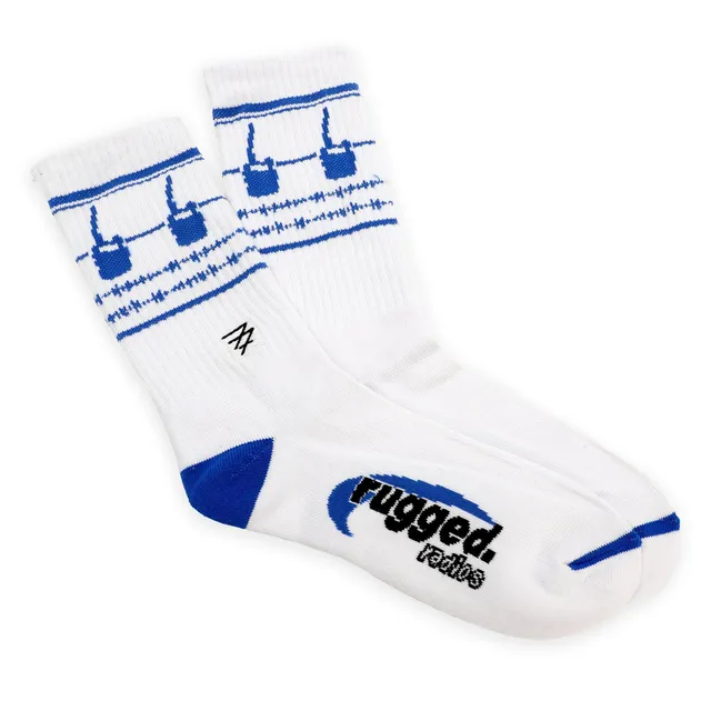 Rugged Air Fast Friends chaussettes crew coton blanc