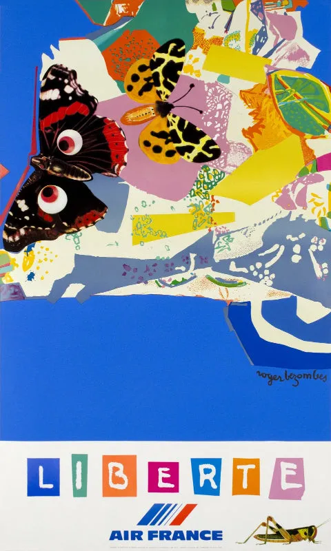 La Boutique du Pilote Affiche Air France Liberté poster 100x60 cm