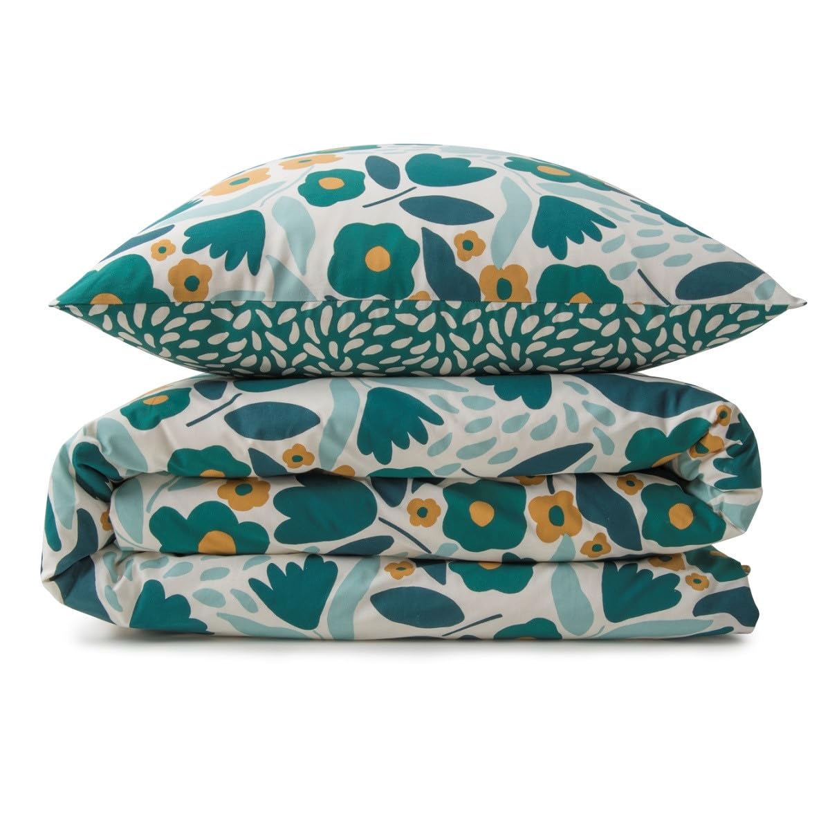 LEVASSEUR Linge de lit Mia parure coton 240x220 vert 57 fils