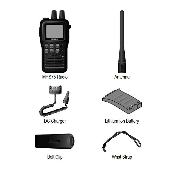Uniden MHS75 VHF portable marine étanche IPX8