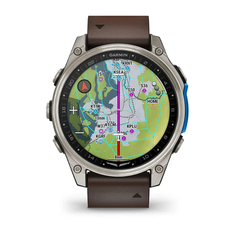 Garmin D2 Mach 2 47mm montre aviateur cuir AMOLED