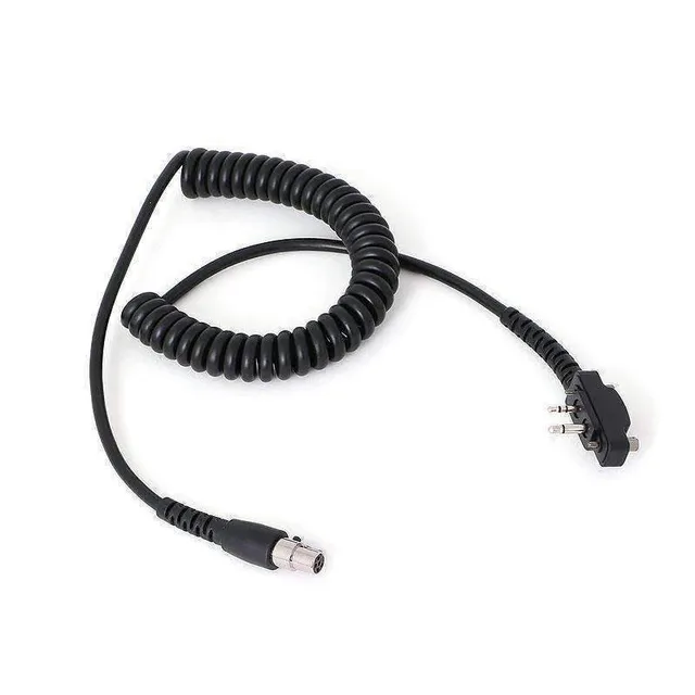 Rugged Air Icom Bolt On cordon casque headset spiralé