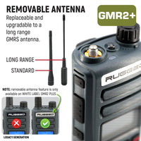 Rugged Air GMR2 Plus pack 2 talkies GMRS micro