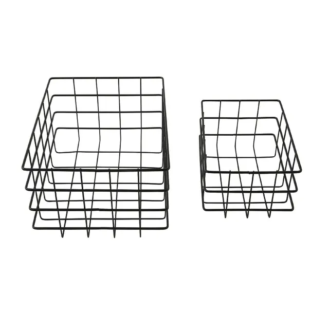 LEVASSEUR Copenhague panier rangement métal lot de 2 ajouré