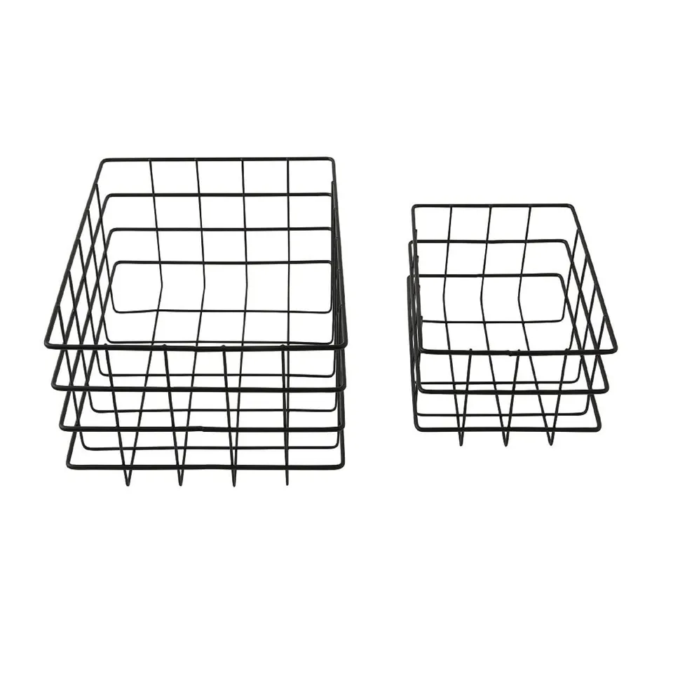 LEVASSEUR Copenhague panier rangement métal lot de 2 ajouré