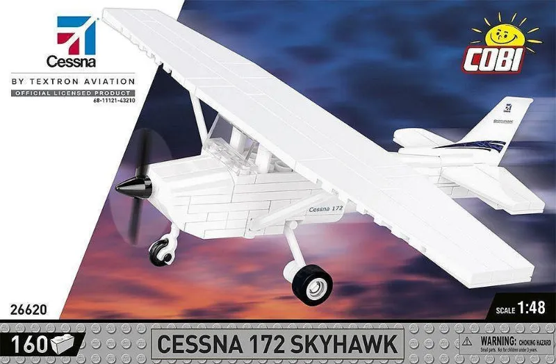 Cobi Cessna 172 Skyhawk maquette avion blanc 1:48