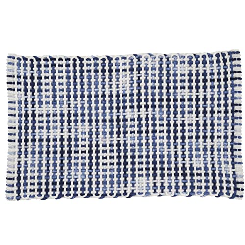 LEVASSEUR tapis de bain polycoton quadrillé 50x80 cm