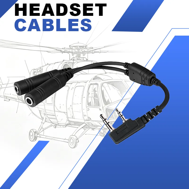 R Spider Headset Adapter GA vers K Kenwood Baofeng câble