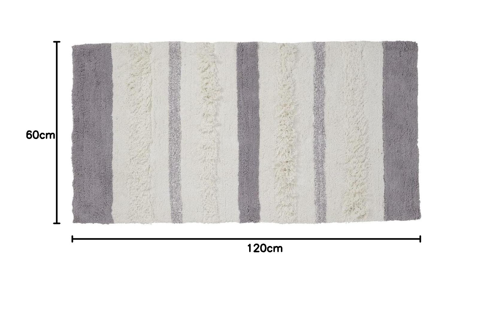 LEVASSEUR Tapis de Bain 60x120cm Blanc Chris Coton