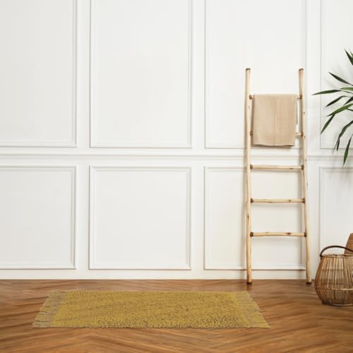Levasseur Salle de bain Shaggy tapis de bain ocre 50x70cm