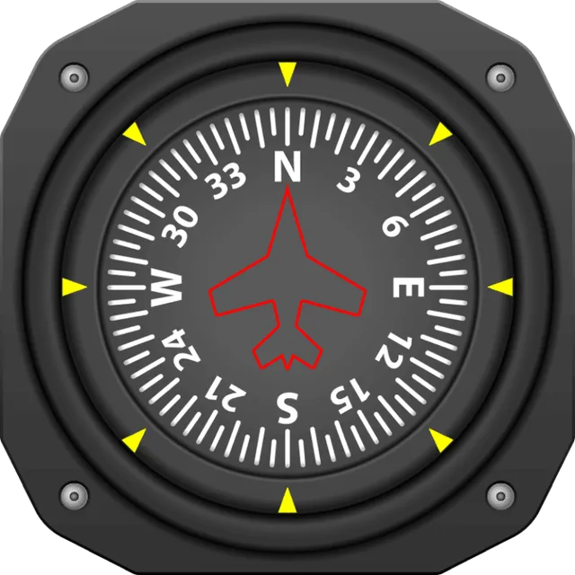 La Boutique du Pilote Magnet Instruments Direction 6x6 cm