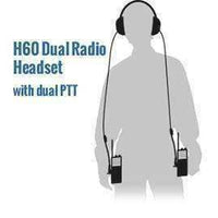 Rugged Air H60 casque double radio BTH noir 5-pin