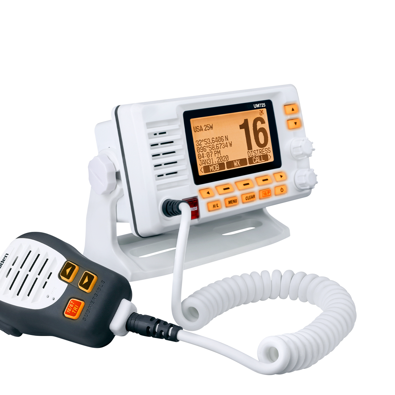 Uniden UM725 radio VHF marine fixe noire GPS Bluetooth