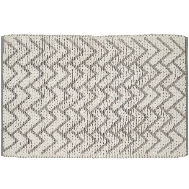 Levasseur Chevron Tapis de bain 50x80cm écru polycoton