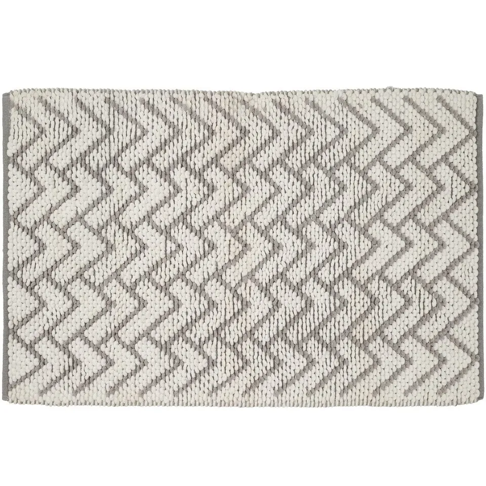 Levasseur Chevron Tapis de bain 50x80cm écru polycoton