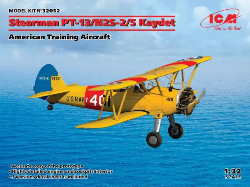 ICM Stearman PT-13 Kaydet maquette plastique 1/32