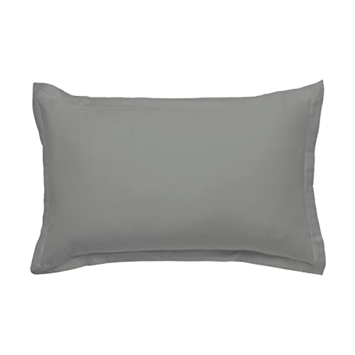 LEVASSEUR Linge de lit taie d’oreiller 50x70 gris lot 2 coton