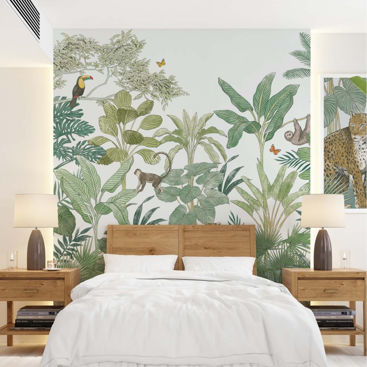 Future Home Papier Peint Intissé Panoramique Tropical Feuilles
