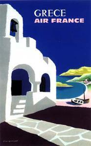Air France Affiche Musée Grèce 63x100 Guy Georget