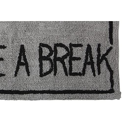 LEVASSEUR Sol tapis de bain texte coton tufté 50x80cm