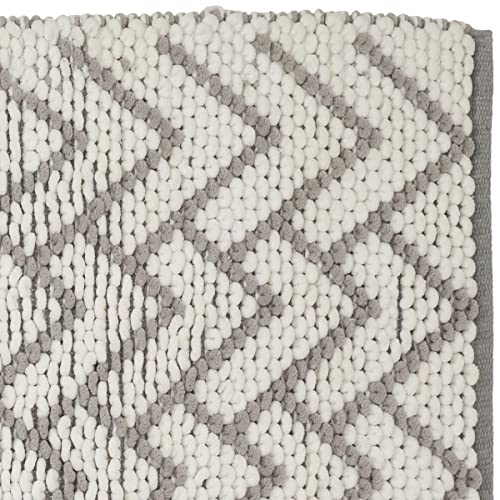 Levasseur Chevron Tapis de bain 50x80cm écru polycoton