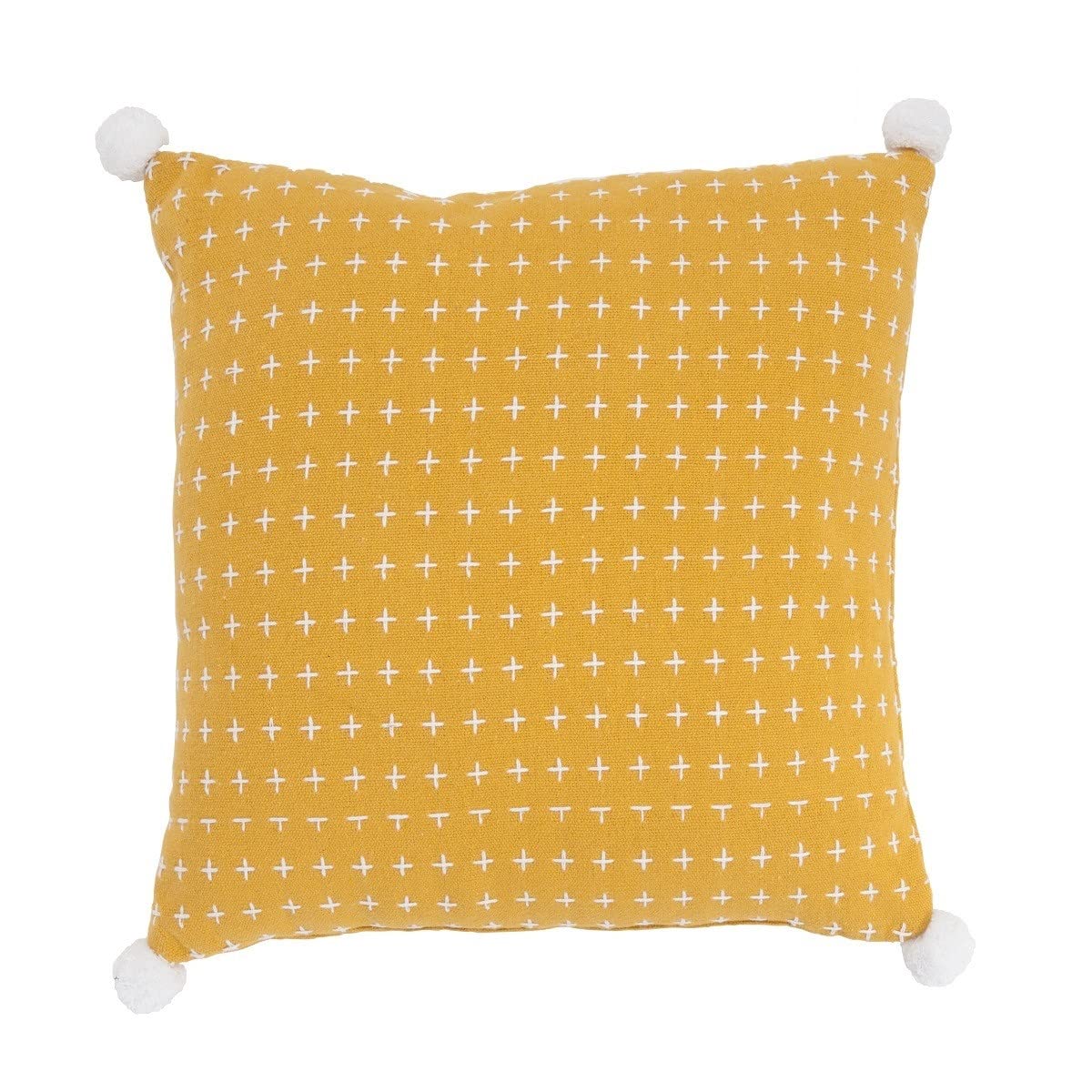 Future Home Divali Coussin Pompons Polycoton 40x40cm Curry