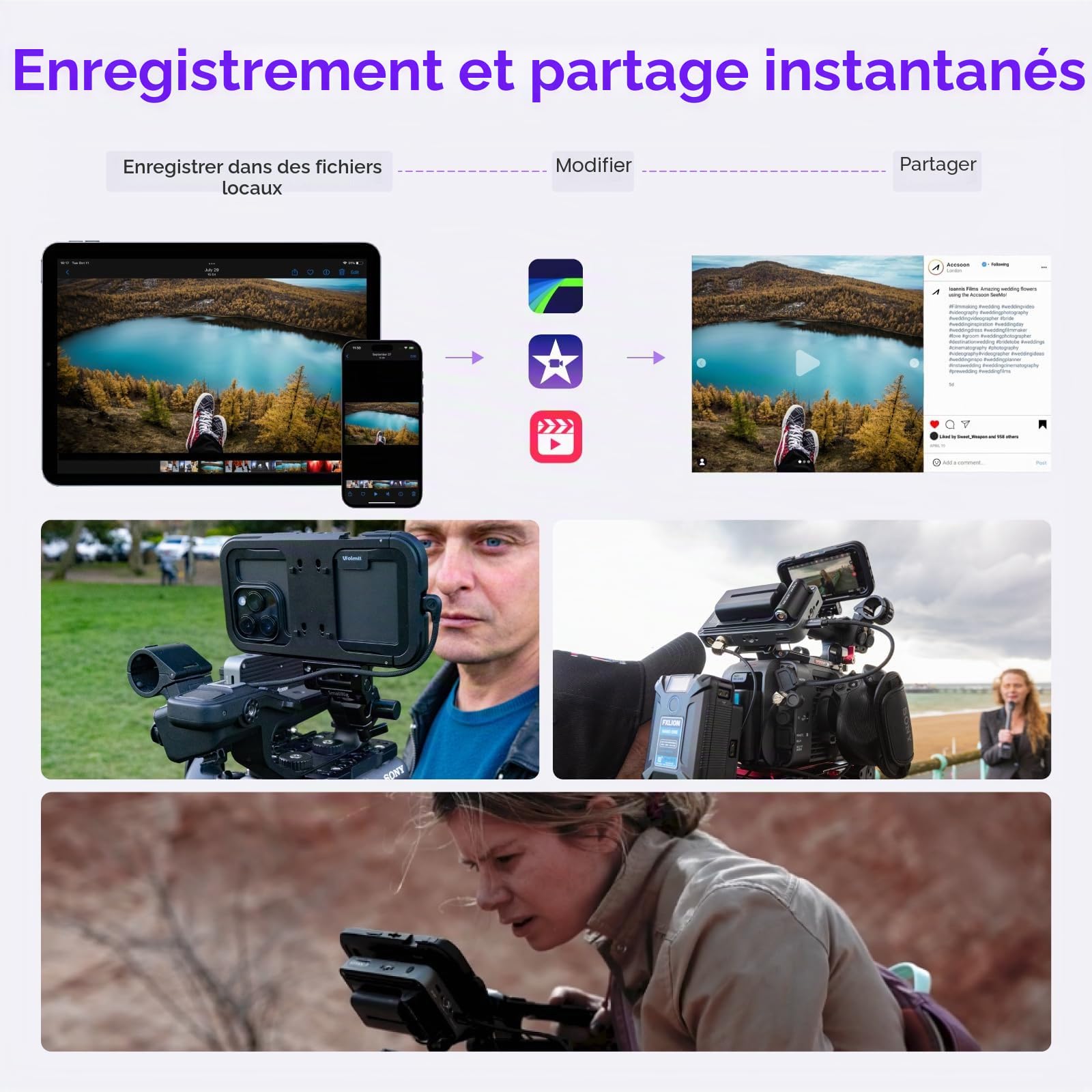 Accsoon SeeMo Pro adaptateur vidéo SDI HDMI vers USB-C iPhone