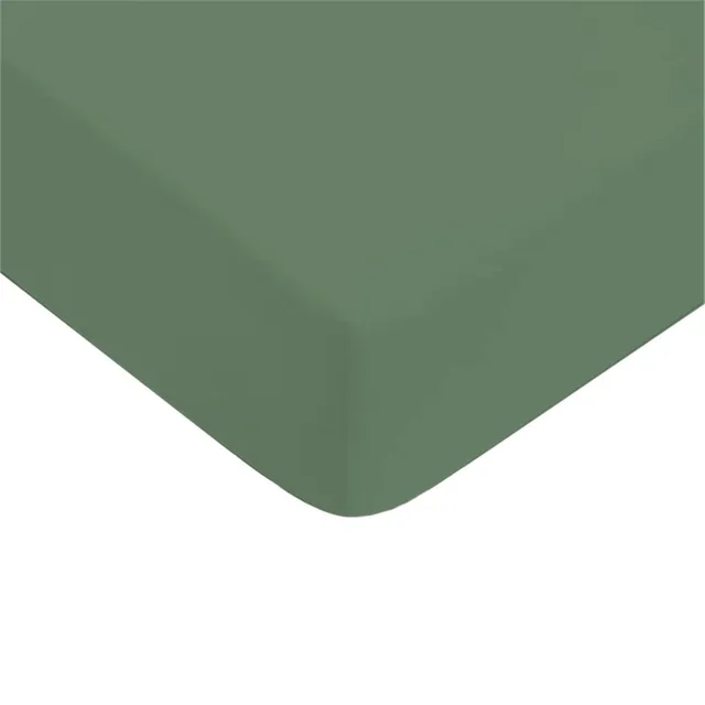 LEVASSEUR Linge de lit drap-housse coton 180x200 eucalyptus 57 fils