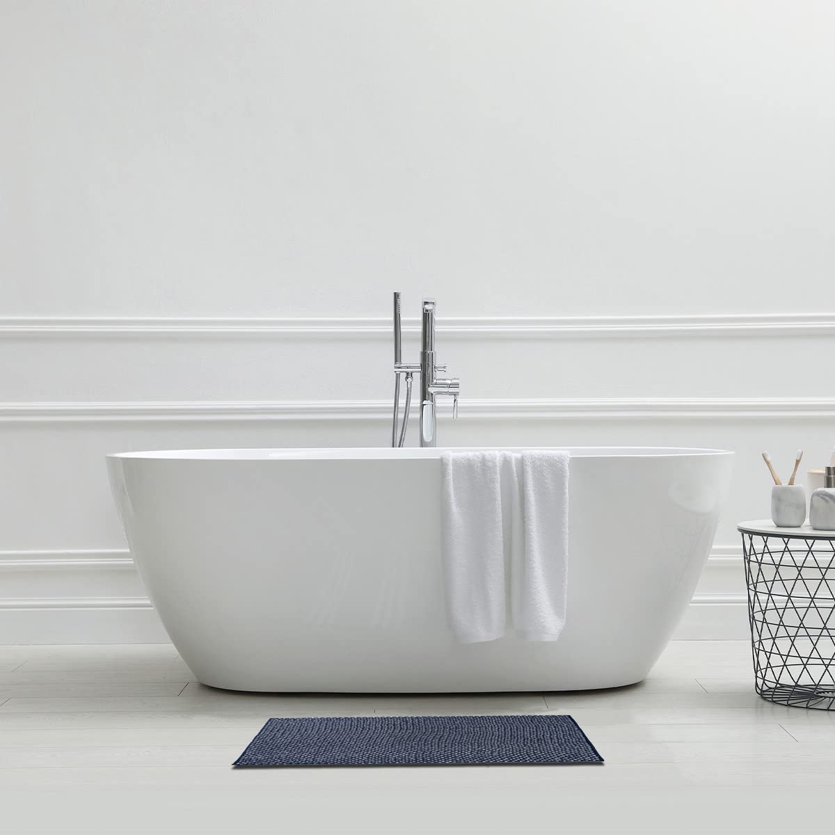 Levasseur Bouclette tapis de bain 50x80 cm marine polyester
