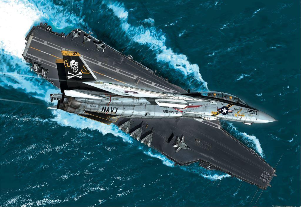 La Boutique du Pilote F-14 Tomcat poster 70x50 Romain Hugault