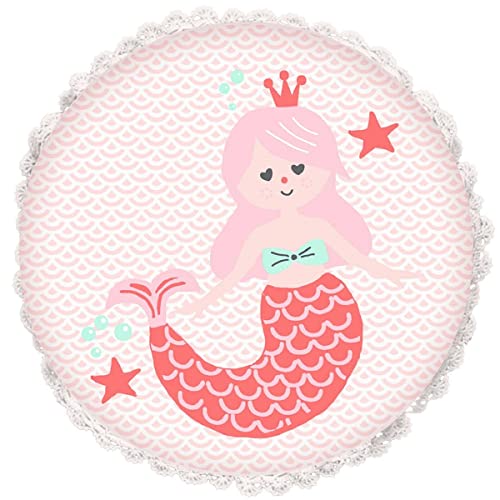 Levasseur Kids Coussin enfant Arielle sirène rose 30x30cm