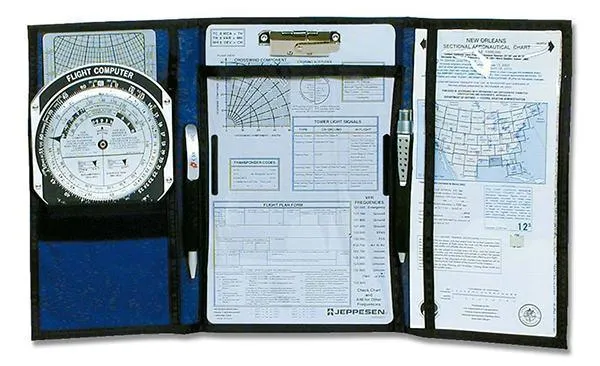Jeppesen Planchette Portefeuille Bleue Compartimentée