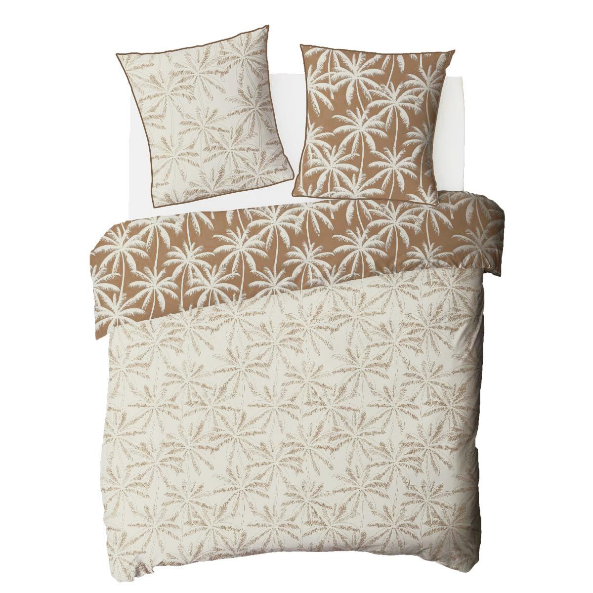 LEVASSEUR Linge de lit Lola parure coton 240x220 marron 57 fils