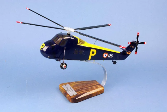Sud Aviation HSS-1 Seabat Marine maquette bois 1/40