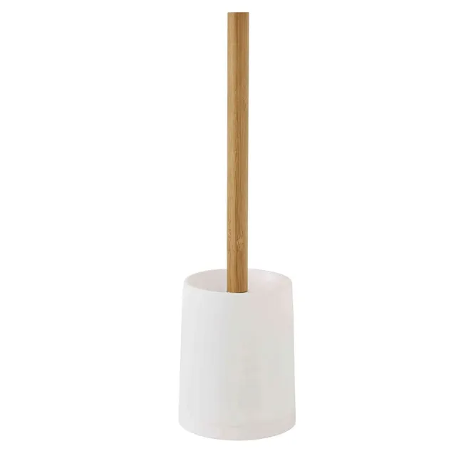 Levasseur Prima Brosse WC Bambou Blanc 10x10x37,8 cm Plastique