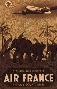Musée Air France 29 Afrique affiche 50x70 cm 1948