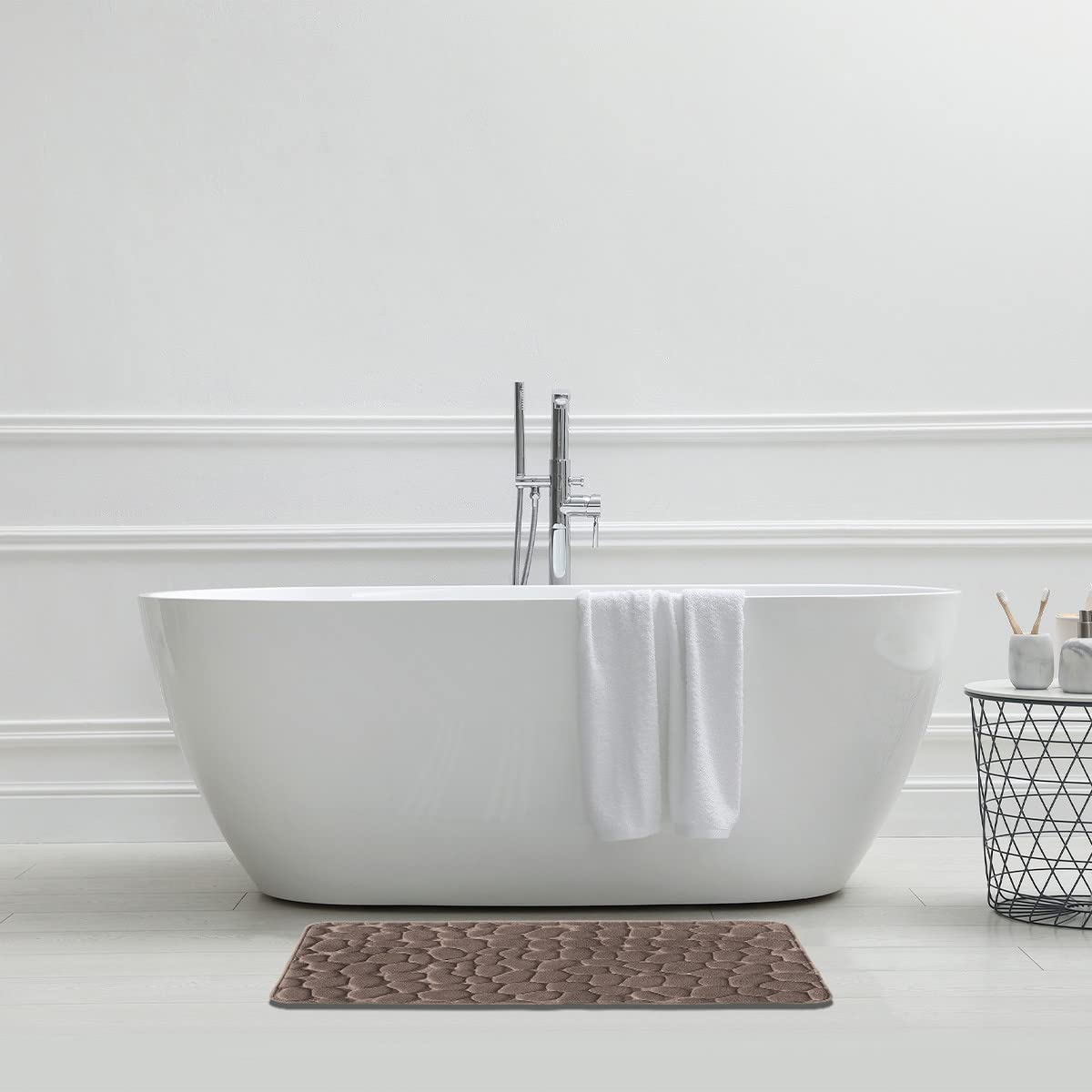 LEVASSEUR Mineral tapis de bain mémoire 60x100cm galet