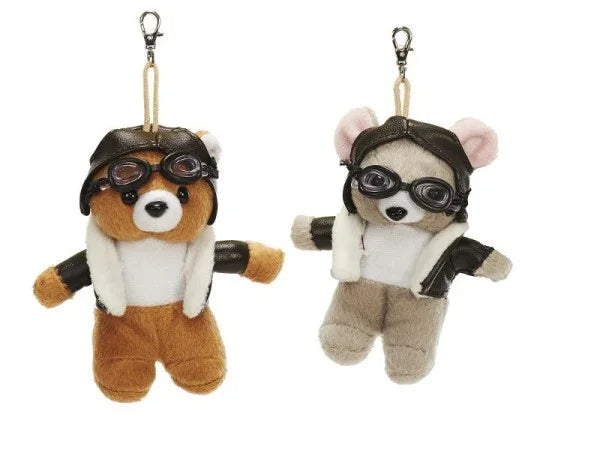 La Boutique du Pilote Ourson / Souris Pilote porte-clés peluche