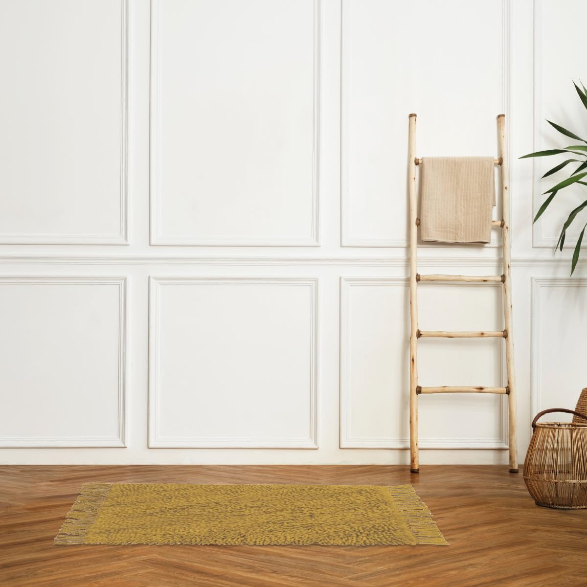 Levasseur Salle de bain Shaggy tapis de bain ocre 50x70cm