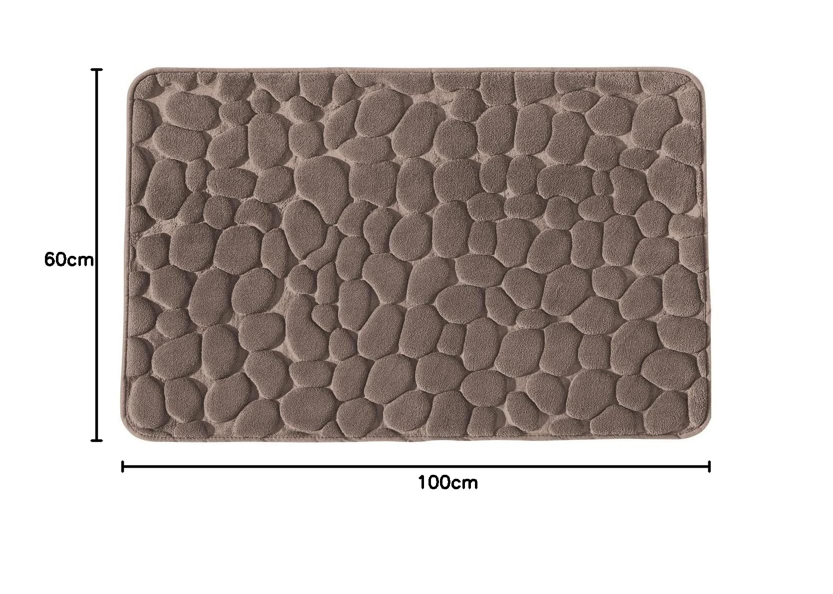 LEVASSEUR Mineral tapis de bain mémoire 60x100cm galet